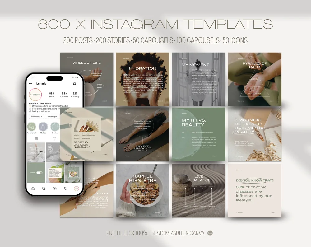 600 Instagram templates