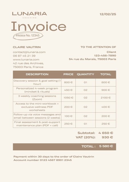 Invoice template