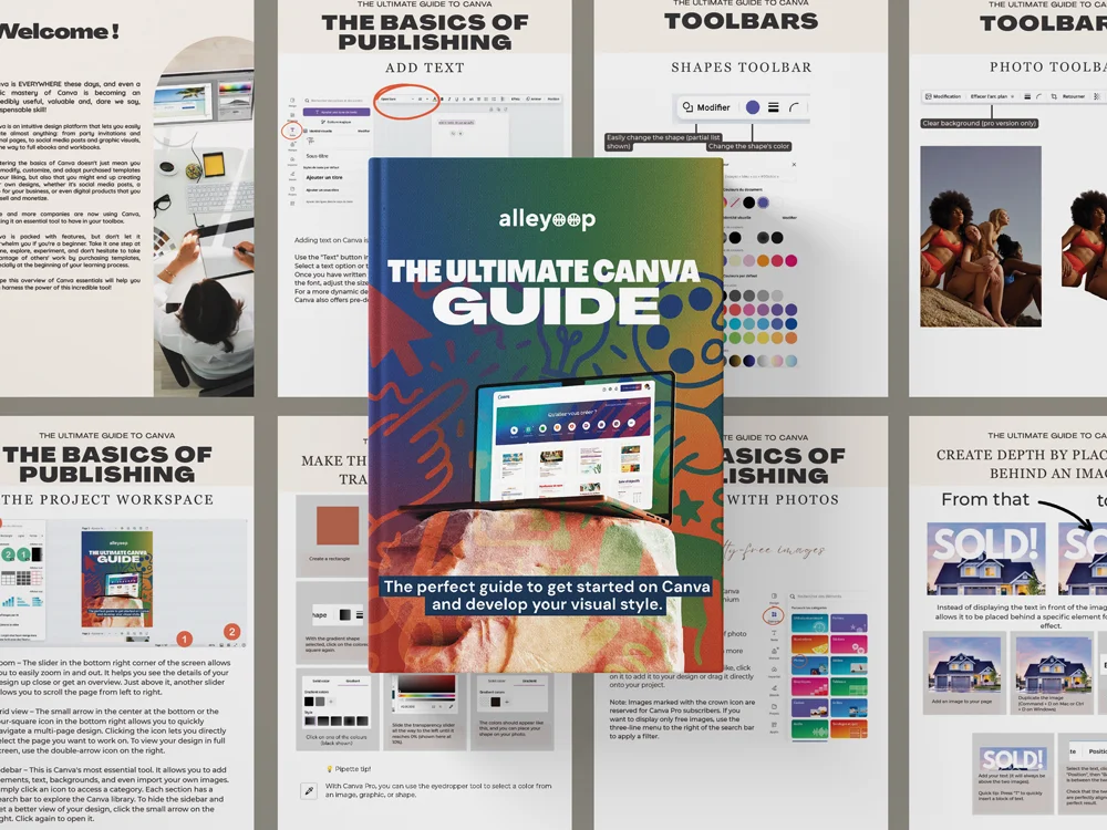 Inside the Ultimate Canva Guide — sample pages