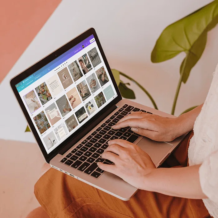 Coach using the Branding Kit in Canva